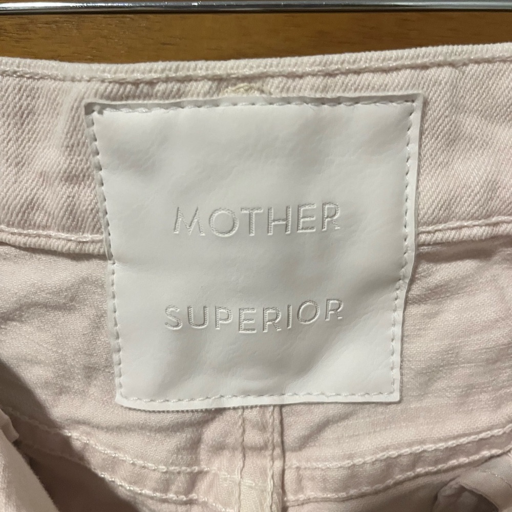 MOTHER SUPERIOR High Waisted Rascal Ankle The Devil Drinks Coffee - Soft Pink - Picture 11 of 13